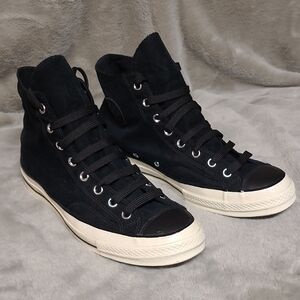 Converse CTAS 70 Black Corduroy High-Top Sneakers Size 12